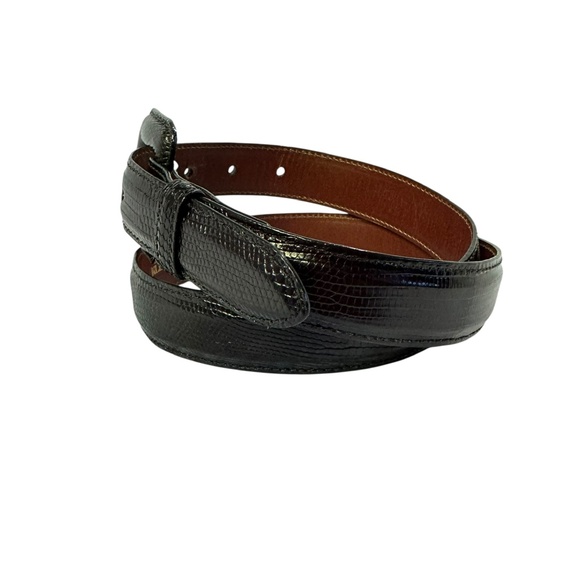 Genuine KLEINBERG SHERRILL Black Lizard Leather Women Belt Size S 29-30 main image 11